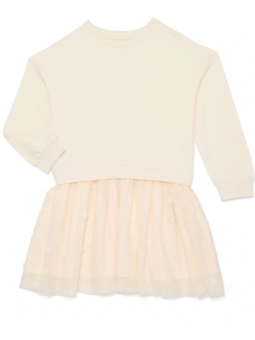 Wonder Nation Girls Delicate Ivory Sweatshirt Dress Size 6 NWT